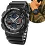Imagem de Relógio Casio Masculino Anadigi Quartz Esportivo Linha GSHOCK Analógico E Digital De Pulso Visor Noturno A Prova Dágua em 200 Metros Original