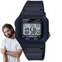 Imagem de Relógio Casio Masculino Digital Quadrado Prova Dagua 5 ATM Esportivo Preto W-217H-1AVDF