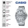 Imagem de Relógio Casio Masculino Redondo Aço Inóx Prova Dágua Casual Social Calendário Analógico Quartz Prata Mtp-v004d