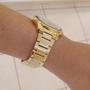 Imagem de Relogio Champion Feminino dourado banhado prata com numeros prova dagua CN25243H