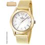 Imagem de Relógio Champion Feminino Dourado Mesh 42mm + Estojo