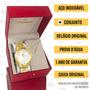 Imagem de Relógio Champion Feminino Dourado Original Garantia Elegance