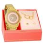Relógio Condor Feminino KIT - Dourado com Glitter no Mostrador Imagem de Relógio Condor Feminino KIT - Dourado com Glitter no Mostrador