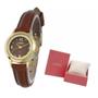 Imagem de Relógio Condor Feminino Mini Dourado Delicado Pulseira de Couro COPC21JAN/2M