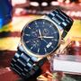 Imagem de Relógio CRRJU Fashion Business Quartz Analog Auto Date Men Blue