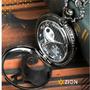 Imagem de Relógio de Bolso de Quartzo Vintage Com Corrente Preto - Tim Burtons