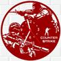Imagem de Relógio De Madeira MDF Parede Csgo Counter Strike Game 2 V
