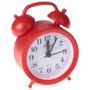 Imagem de Relógio de Mesa Despertador Modelo Analógico Retrô Vermelho