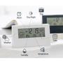 Imagem de Relogio de mesa digital despertador com medidor de temperatura umidade e calendario tela lcd com luz