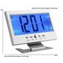 Imagem de Relógio De Mesa Digital Lcd Led Acionamento Sonoro Despertador Termometro Prata Cbrn01439