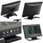Imagem de Relógio De Mesa Digital Lcd Led Acionamento Sonoro Despertador Termometro Preto Cbrn01422