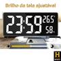 Imagem de Relógio De Mesa Digital Led Compacto Com Calendário Temperatura Linha Premium