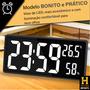 Imagem de Relógio De Mesa Digital Led Compacto Com Calendário Temperatura Linha Premium