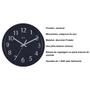Imagem de Relógio de Parede Alumínio Pintado 30,5cm Herweg - 6719