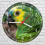 Imagem de Relógio De Parede Animais Papagaio Pássaro Pet Shop Tamanho 40 Cm De Diâmetro RC024