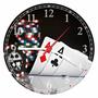 Imagem de Relógio De Parede Baralho Pôquer Cartas Naipes Tamanho Grande 50 Cm Quartz G02