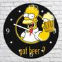 Imagem de Relógio De Parede Cerveja Homer Simpson Humor Quartz Tamanho 40 Cm RC005