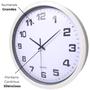 Imagem de Relógio de Parede Decorativo Moderno Grande 30cm Redondo Silencioso Ponteiro Contínuo Decoração Casa Cozinha Sala Escritório
