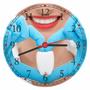 Imagem de Relógio De Parede Dentista Odontologia Sorriso Dentes Consultórios Casas Quartz Tamanho 40 Cm RC001