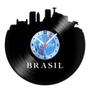 Imagem de Relógio De Parede Disco Vinil Lugares - Brasil - VLU-019