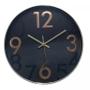 Imagem de Relógio de Parede Donum em Plástico Preto com Dourado 30,5x4cm - Lyor