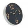 Imagem de Relógio de Parede Donum em Plástico Preto com Dourado 30,5x4cm - Lyor