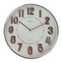 Imagem de Relógio de Parede Essex Decorativo Moderno Silencioso Alto Relevo Redondo Branco Rose Gold CA3697-R
