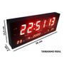 Imagem de Relógio De Parede Grande Led Digital para Academia Hospital Termometro Data Hora Minutos Segundos