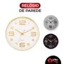 Imagem de Relógio De Parede Luxo Redondo Silencioso P/ Cozinha Sala Quarto em PVC 30 CM