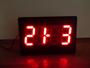 Imagem de relógio de parede mesa digital 2316 calendário alarme vermelho