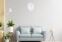 Imagem de Relógio de Parede Redondo Decorativo Moderno Rose Gold e Branco 25cm Ponteiro Silencioso Quartz para Decoração de Cozinha Sala Casa ou Escritório