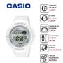 Imagem de Relógio de Pulso Casio Esportivo Pequeno Leve Cronômetro Prova Dágua 10 ATM Feminino Digital Branco LWS-1200H-7A1VDF