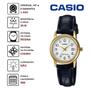 Imagem de Relógio de Pulso Casio Feminino Analógico Classico Dourado Pulseira de Couro Moderno Original Pequeno LTP-V002GL-7B2UDF