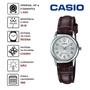 Imagem de Relógio de Pulso Casio Feminino Classico Pulseira de Couro Analógico Casual Pequeno Prata LTP-V002L