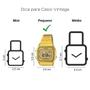 Imagem de Relógio de Pulso Casio Feminino Digital Vintage Dourado Aço Inox Quartzo Luxo Quadrado Original LA680WGA-9DF