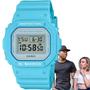 Imagem de Relógio de Pulso Casio G-Shock Unissex Digital Prova Dágua 200 Metros Feminino Masculino Quadrado Resistente Esportivo Azul DW-5600SC-2DR