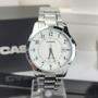 Imagem de Relógio de Pulso Casio Masculino Analógico Prata Aço Inox Redondo Casual Original MTP-V004D-7BUDF