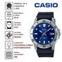 Imagem de Relógio de Pulso Casio Masculino Caixa Aço Inóx Analógico Resistente à água 5ATM Calendário Redondo Casual Prata MTP-VD01-2EVUDF