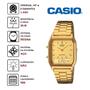 Imagem de Relógio de Pulso Casio Masculino Feminino Quadrado Retro Vintage Analógico Digital Fashion Alarme Calendário Quartz Casual Dourado AQ-230GA-9DMQ