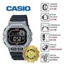 Imagem de Relógio de Pulso Casio Para Corrida Masculino Digital Esportivo Cronógrafo Preto Prata Azul e Vermelho Prova Dágua WS-1400H 