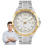 Imagem de Relógio de Pulso Condor Civic Masculino Resistente Água 50M Casual Analógico Aço Inóx Misto Prata Dourado COPC32CL/4K