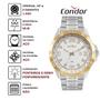 Imagem de Relógio de Pulso Condor Civic Masculino Resistente Água 50M Casual Analógico Aço Inóx Misto Prata Dourado COPC32CL/4K