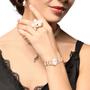 Imagem de Relógio de Pulso Condor Feminino Pequeno Mini Redondo Quartz Analogico Resistente Água Aço Inóx Casual Dourado COPC21J 