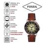 Imagem de Relógio de Pulso Fossil Masculino Analógico Pulseira Couro Casual Resistênte Agua 100M Aço Inóx Prata FS5961/0M