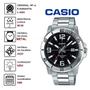 Imagem de Relógio de Pulso Masculino Casio Collection Analógico Prova D Água 50M Aço Inóx Casual Prata MTP-VD01D