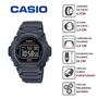 Imagem de Relógio De Pulso Masculino Casio Illuminator Digital Redondo Prova Dágua 50 Metros Esportivo Preto Azul Laranja e Cinza W-219H