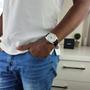Imagem de Relógio de Pulso Orient Masculino Prova Dagua Pulseira de Couro Analógico Prata MBSC1031 S2PX