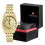 Imagem de Relógio de Pulso Technos Dourado Feminino Pequeno Coleção Elegance Aço Inoxidável 2115KNJS/4X
