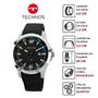 Imagem de Relógio de Pulso Technos Masculino Analógico Casual Pulseira Silicone Prova D Água 50M  Aço Inóx Prata 2115KPT/8A