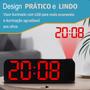 Imagem de Relógio Despertador Digital De Led Com Temperatura Alarme Projetor De Parede Linha Premium